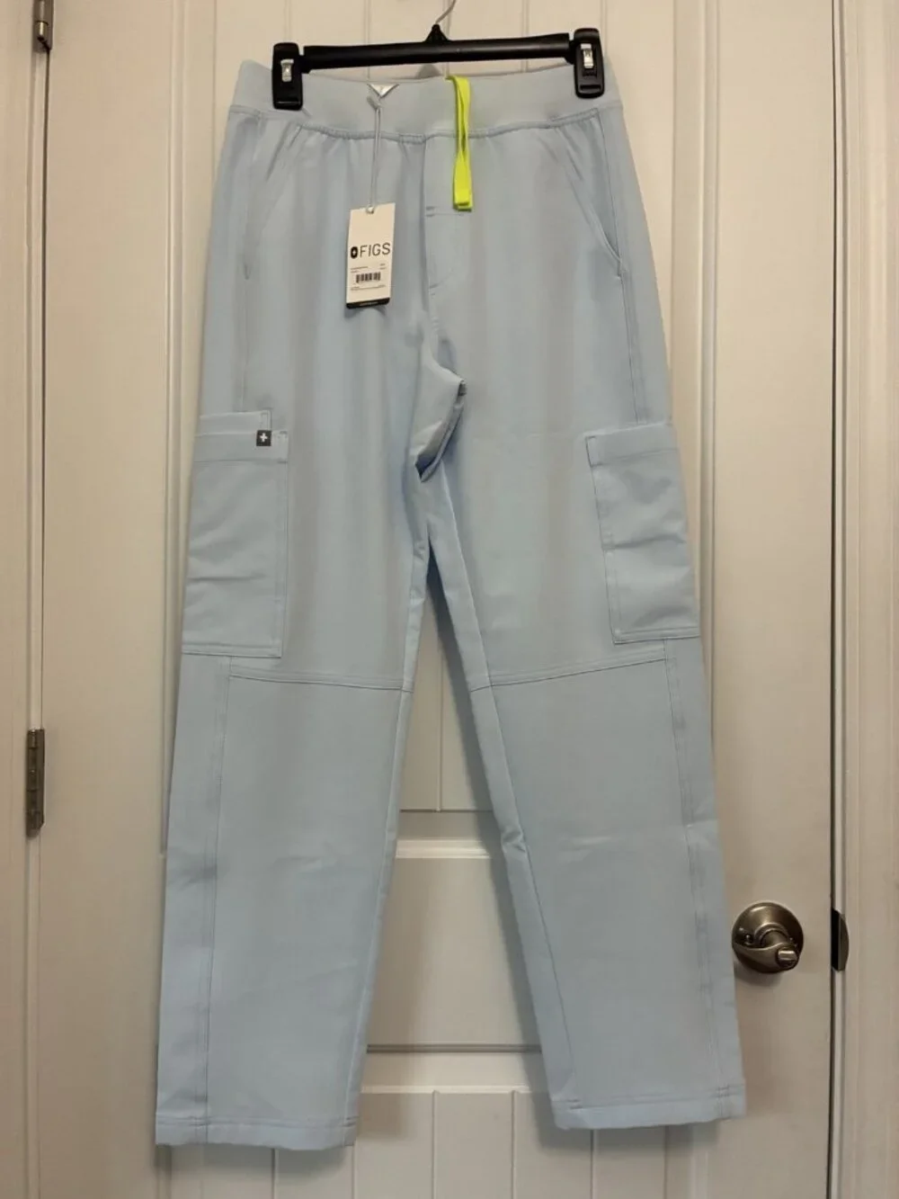 Figs Axim Cargo Scrub Pants In Light Blue Size XSS  28” x 29”